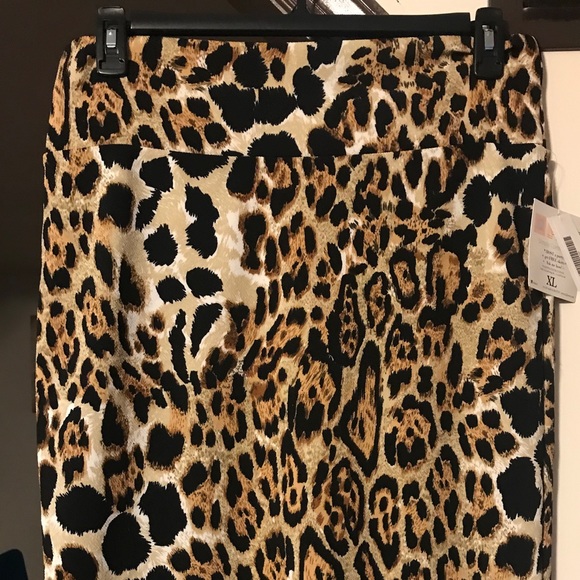 LuLaRoe XL Leopard Print Cassie Skirt NWT
